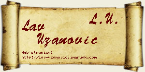 Lav Uzanović vizit kartica